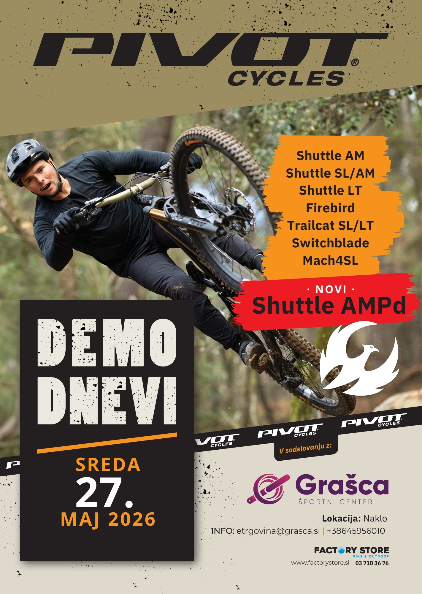Test Pivot kolesa Grašca